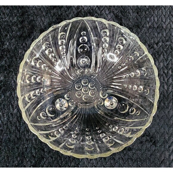 Vintage Anchor Hocking “Bubble” Oyster Pearl Serving Bowl – 1930s–1940s – USA - Picture 5 of 8